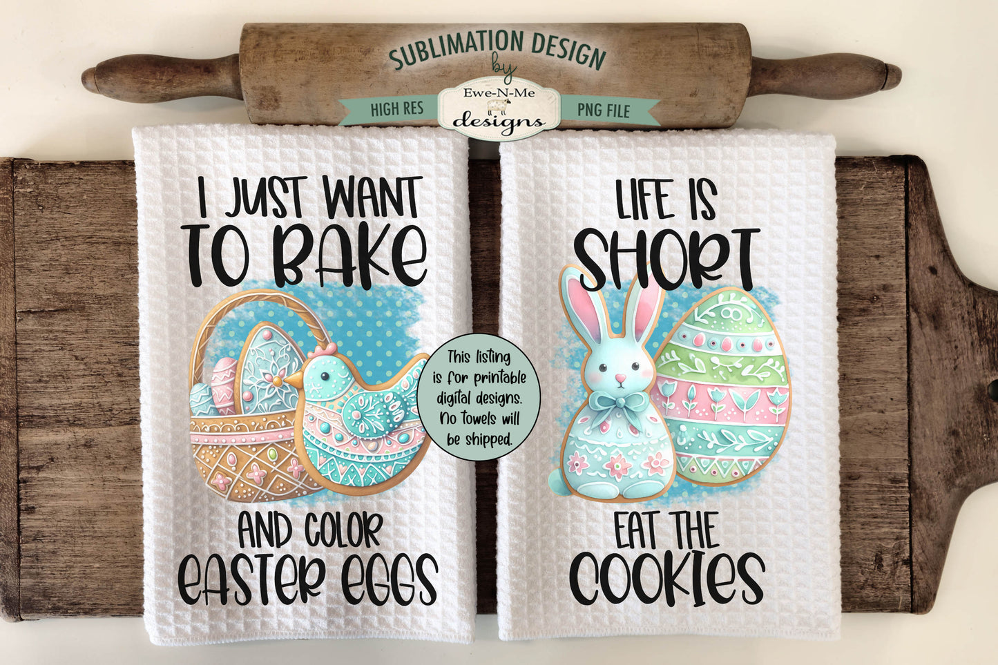 Easter Towel Designs - Bundle of 16 - Kitchen Towel Sublimation Designs