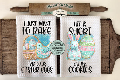 Easter Towel Designs - Bundle of 16 - Kitchen Towel Sublimation Designs