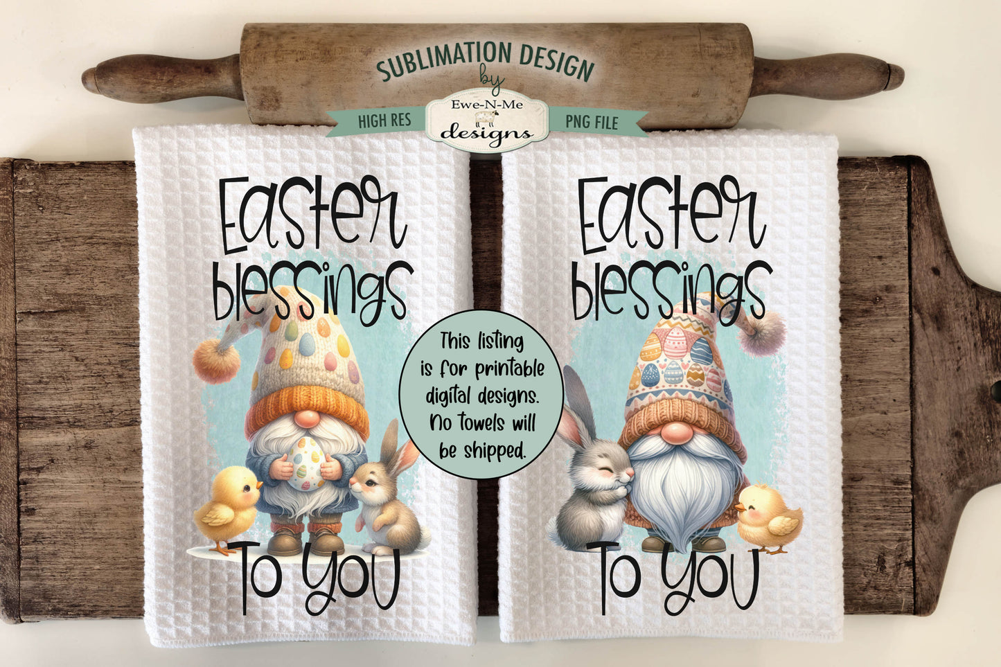 Easter Towel Designs - Bundle of 16 - Kitchen Towel Sublimation Designs