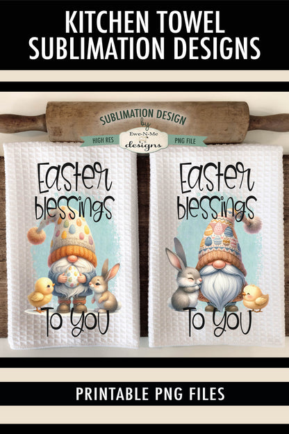 Easter Gnome - Kitchen Towel Sublimation Designs