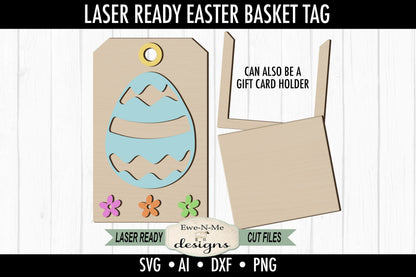 Easter Egg Tag and Gift Card Holder - Laser Cut SVG File
