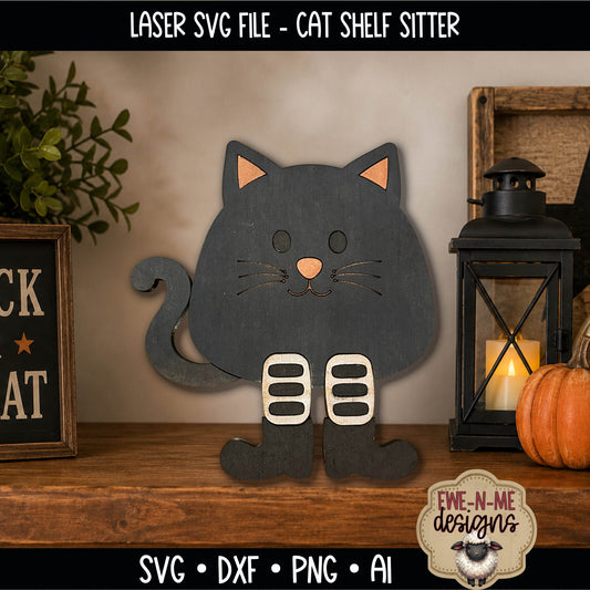Layered Cat Shelf Sitter | Laser Cut SVG File