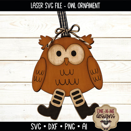 Layered Owl Ornament | Laser Cut SVG File
