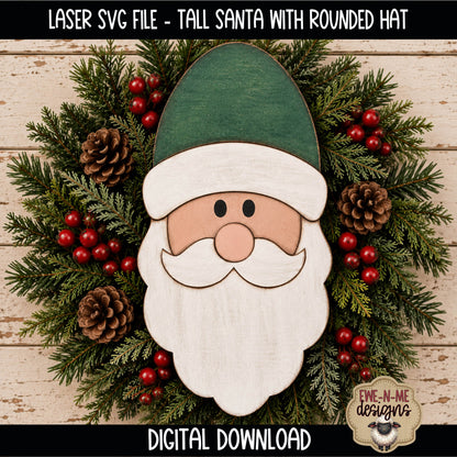 Primitive Santa Face Bundle | 4 Laser Cut SVG Files