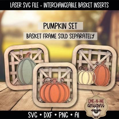 Interchangeable Tobacco Basket Inserts - Pumpkins | Laser Cut SVG File