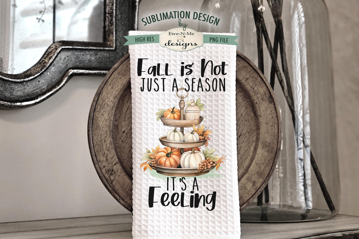 Fall Tiered Tray - Bundle of 5 - Kitchen Towel Sublimation Designs