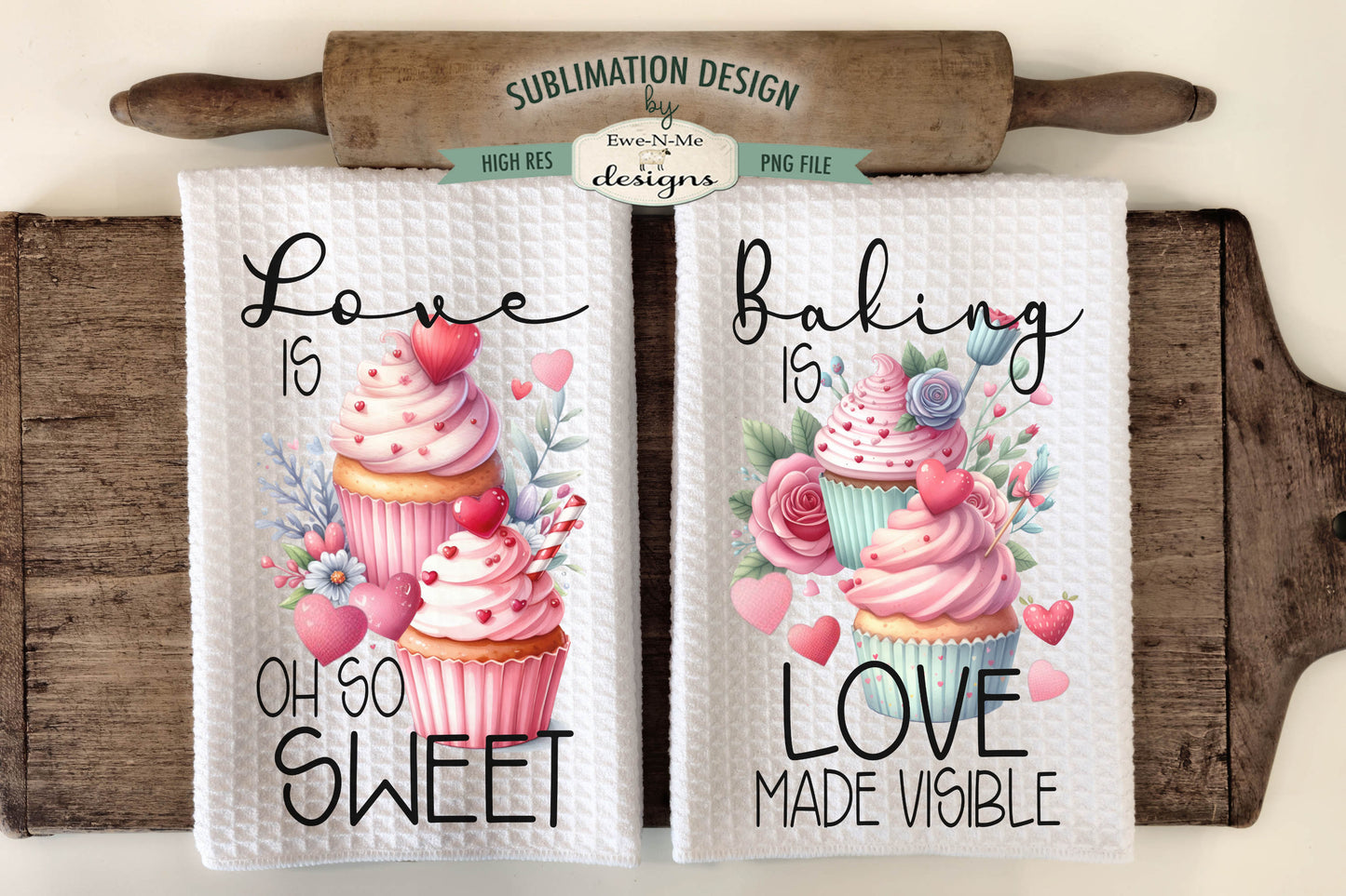 Valentines Day Designs - Bundle of 16 - Kitchen Towel Sublimation Designs