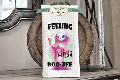 Pink Halloween Ghosts - Kitchen Towel Sublimation Designs