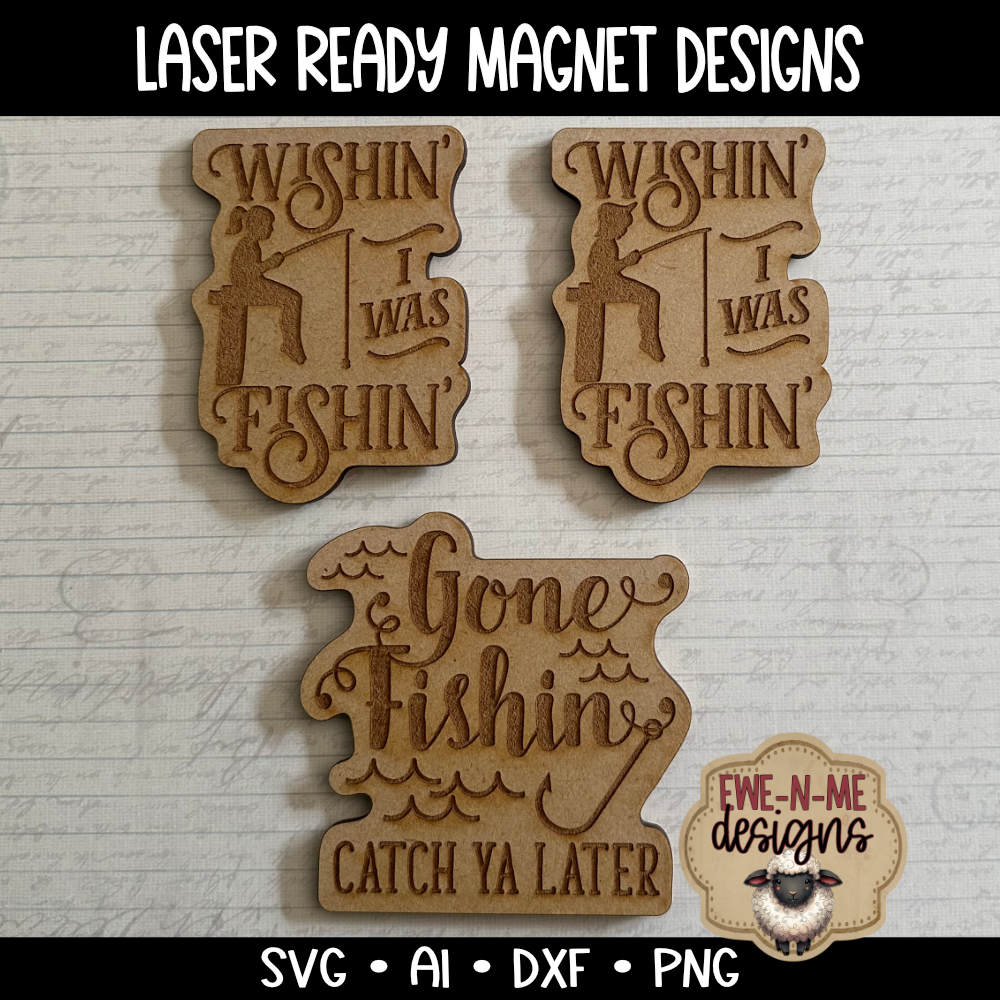 Fishing Magnet Set - Laser Cut SVG