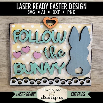 Follow the Bunny – Easter & Spring Laser Cut SVG File
