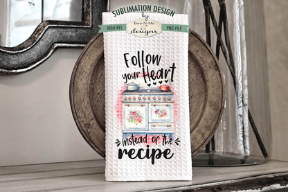 Floral Vintage Kitchen Towel - Kitchen Towel Sublimation Designs