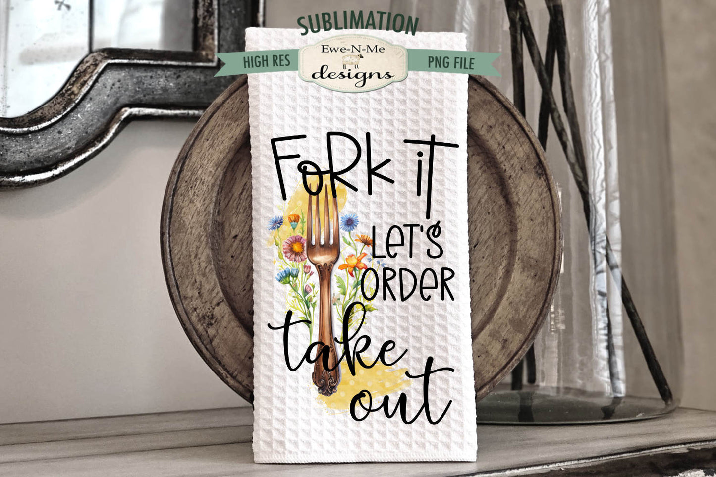 Funny Country Kitchen - Bundle of 5 - Kitchen Towel Sublimation Designs