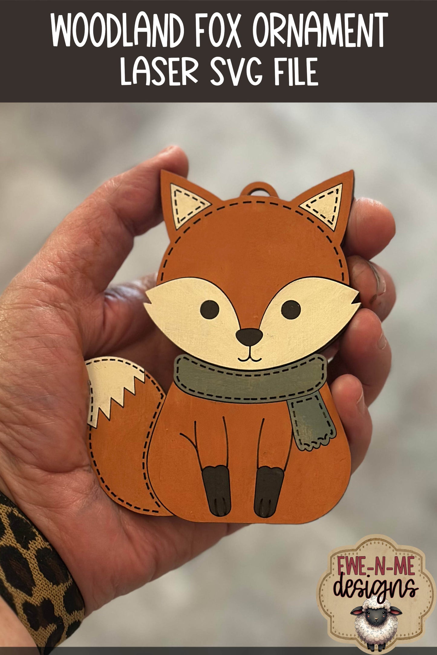 Woodland Fox Ornament | Laser Cut SVG File