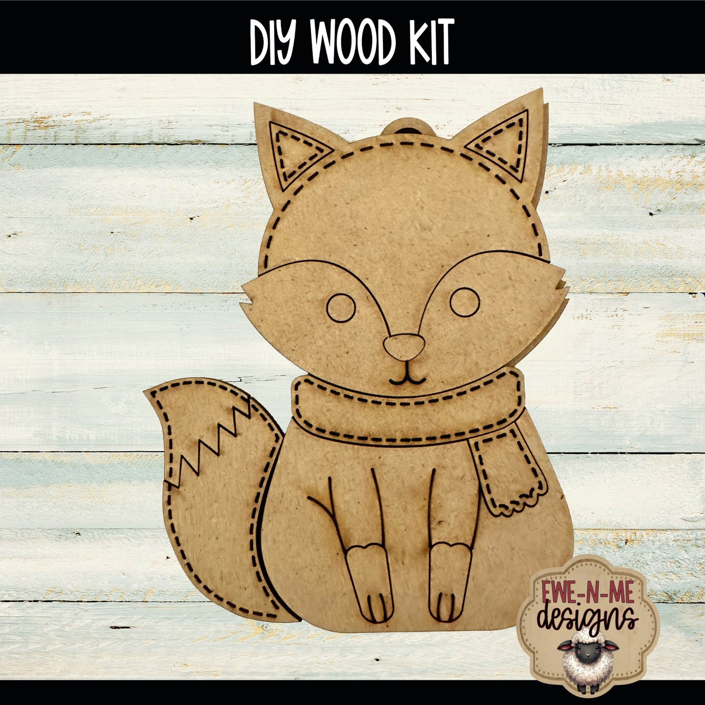 Woodland Fox Ornament | DIY WOOD KIT
