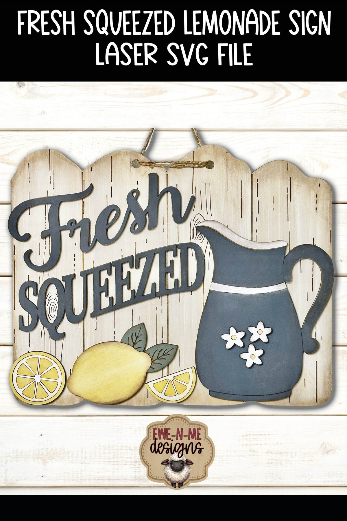 Fresh Squeezed Lemonade Sign | Laser Cut SVG File