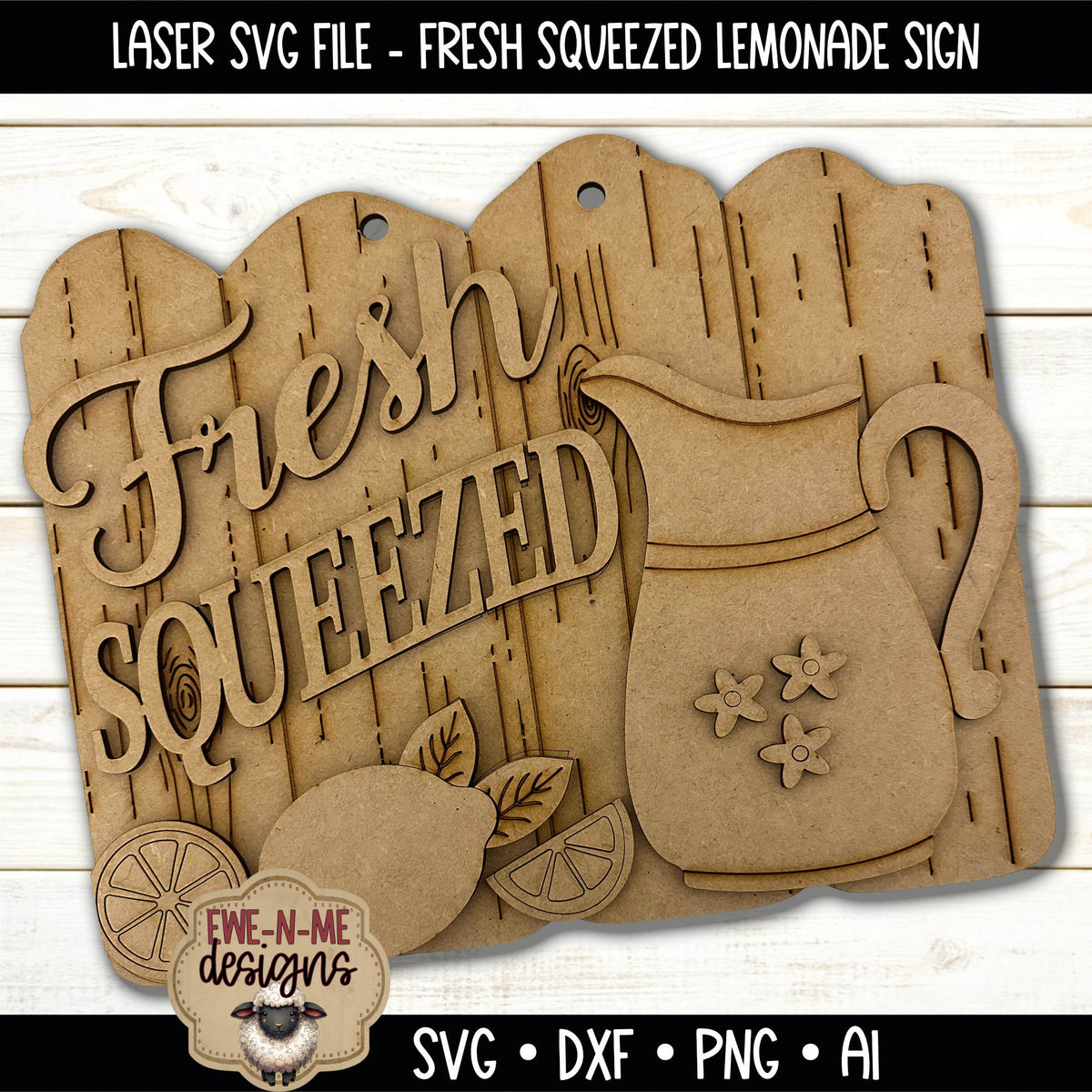 Fresh Squeezed Lemonade Sign | Laser Cut SVG File
