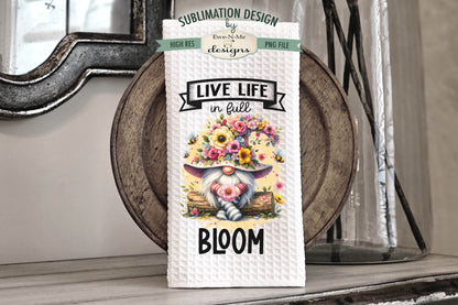 Gnomes with Flowers and Bees - Kitchen Towel Sublimation Designs