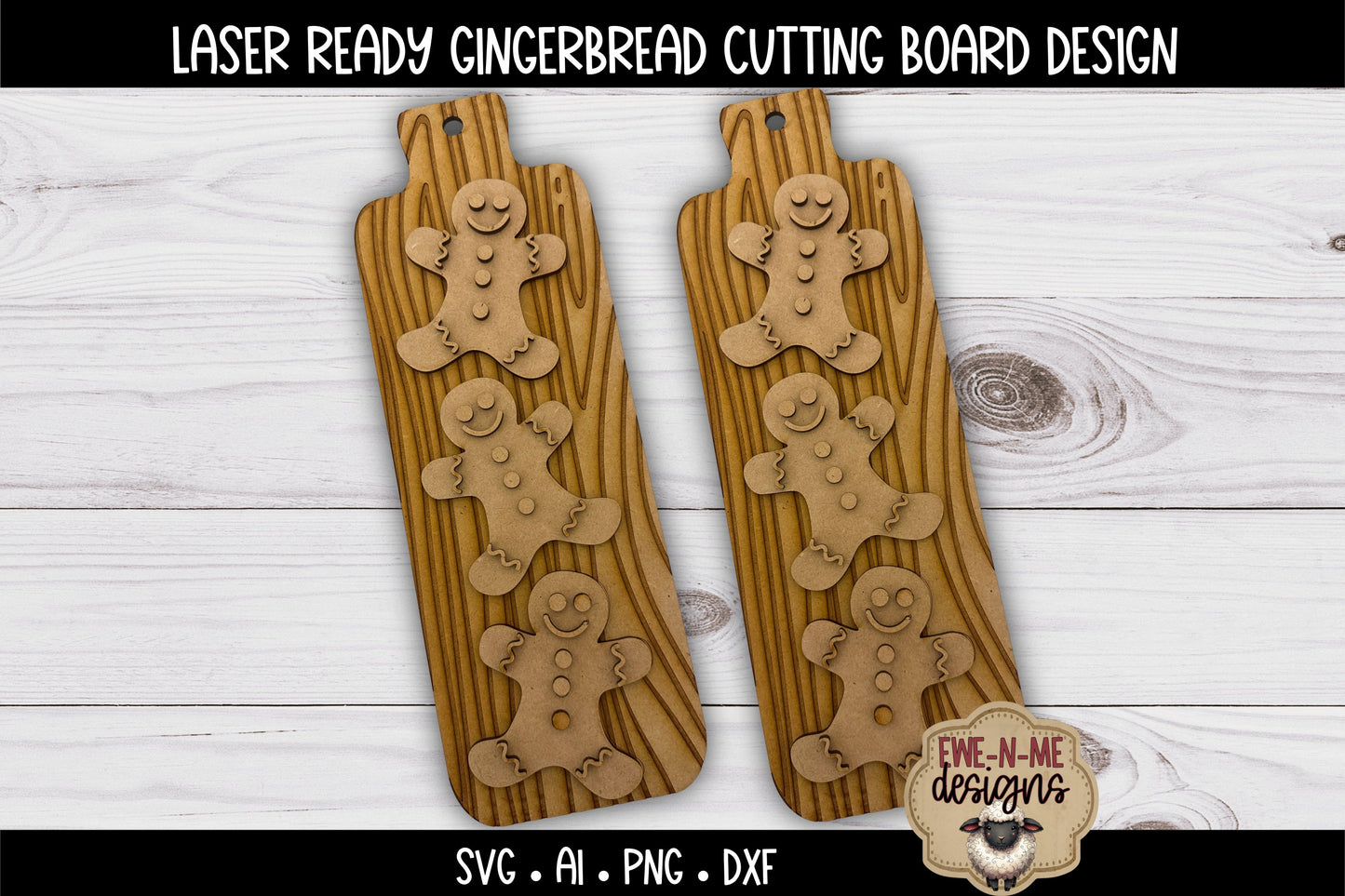 Gingerbread Cookie Board | Laser Cut SVG File