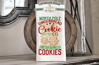 Gingerbread Cookies - Bundle of 5 - Kitchen Towel Sublimation Designs