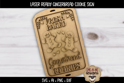 Fresh Baked Gingerbread Sign | Laser Cut SVG File