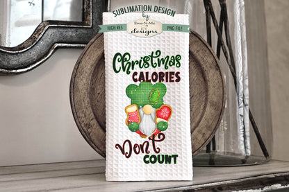 Gnome Christmas Cookies - Kitchen Towel Sublimation Designs