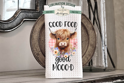 Funny Highland Cows - Bundle of 5 - Kitchen Towel Sublimation Designs