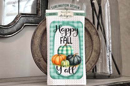 Fall Plaid Pumpkins - Kitchen Towel Sublimation Designs