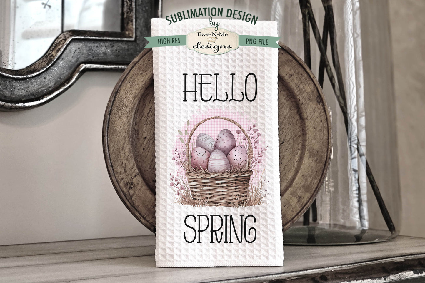 Pastel Easter Eggs - Kitchen Towel Sublimation Designs