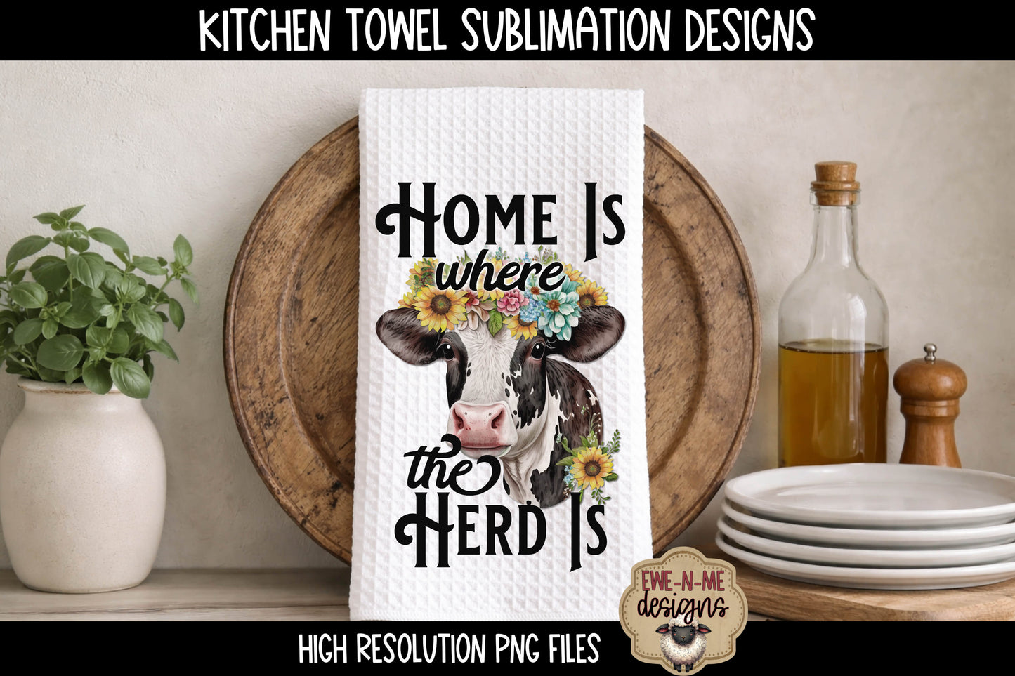 Funny Farm Animals - Bundle of 5 - Kitchen Towel Sublimation Designs (Copy)