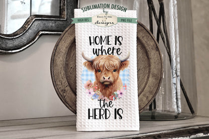 Funny Highland Cows - Bundle of 5 - Kitchen Towel Sublimation Designs