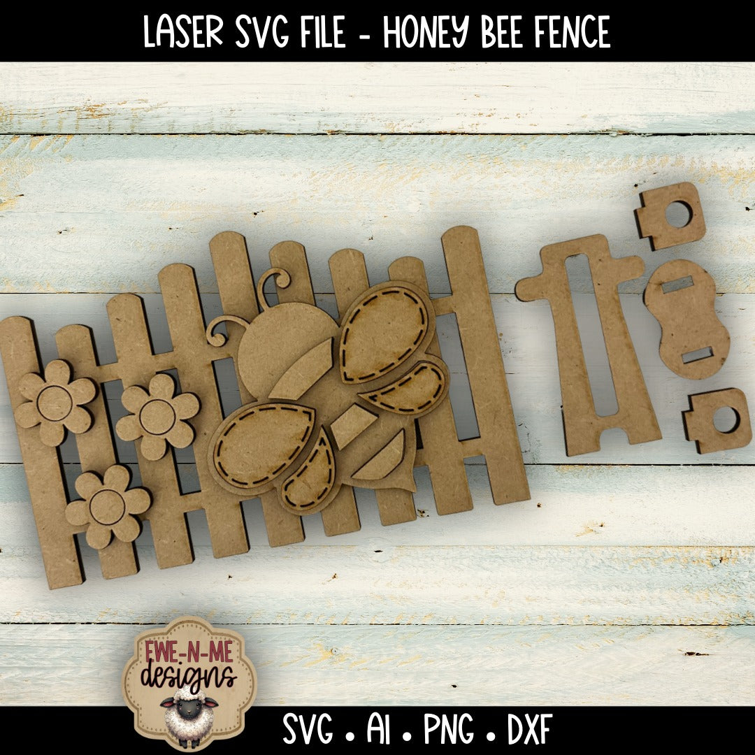 Honey Bee Daisy Fence | Laser Cut SVG File