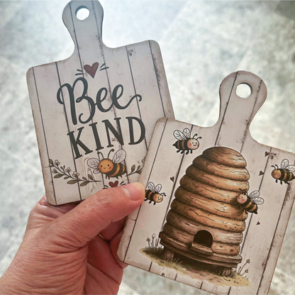 Bee Cutting Board Bundle | Laser Cut SVG File + Printable PNG Files