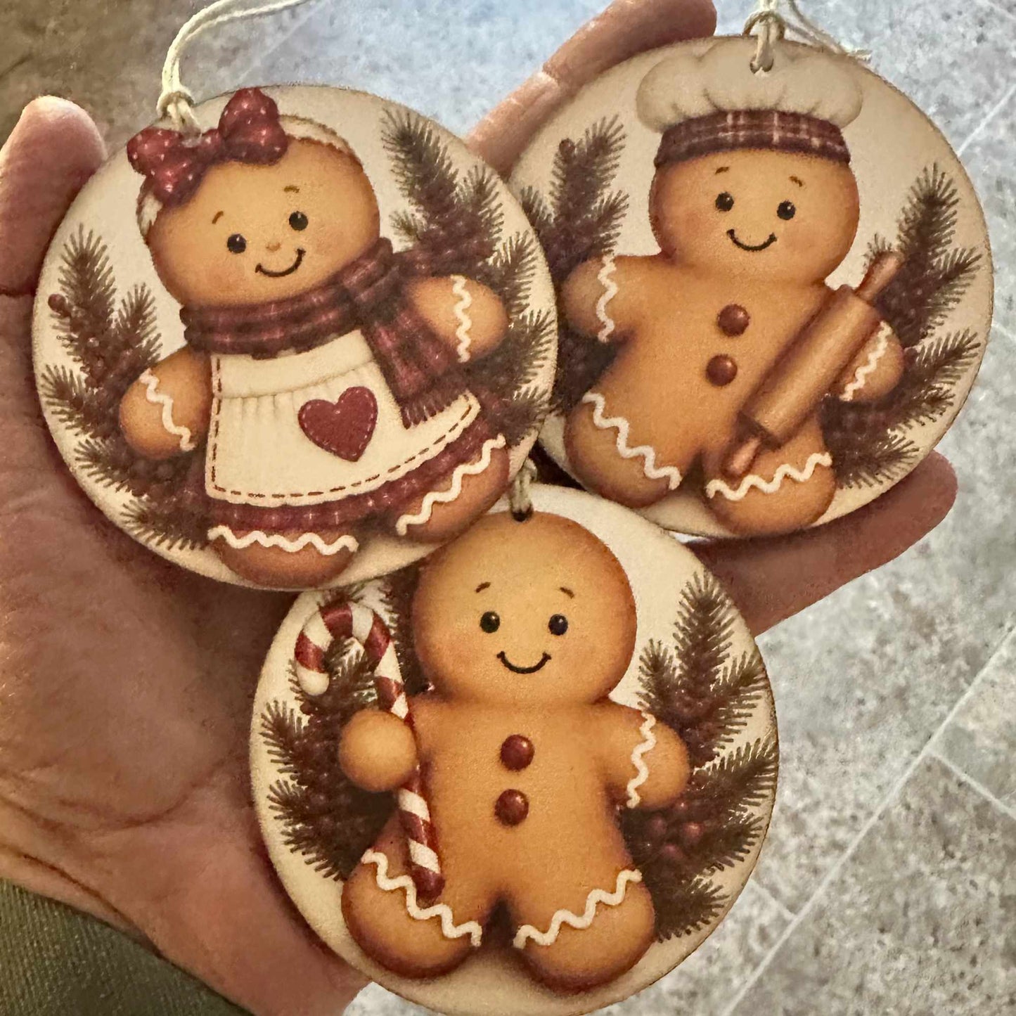Gingerbread Ornament Bundle | Laser Cut SVG File + Printable PNG Files with Bonus Sticker Files (Copy)