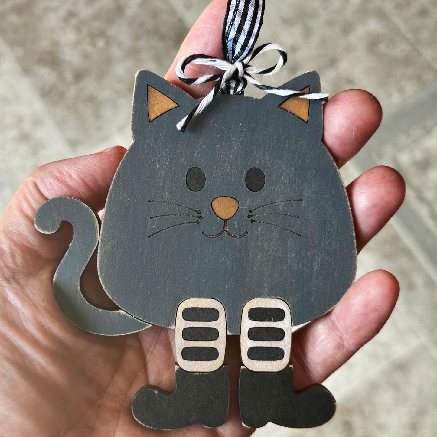 Layered Cat Ornament | Laser Cut SVG File