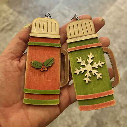 Vintage insulated Bottle Ornament | Laser Cut SVG File