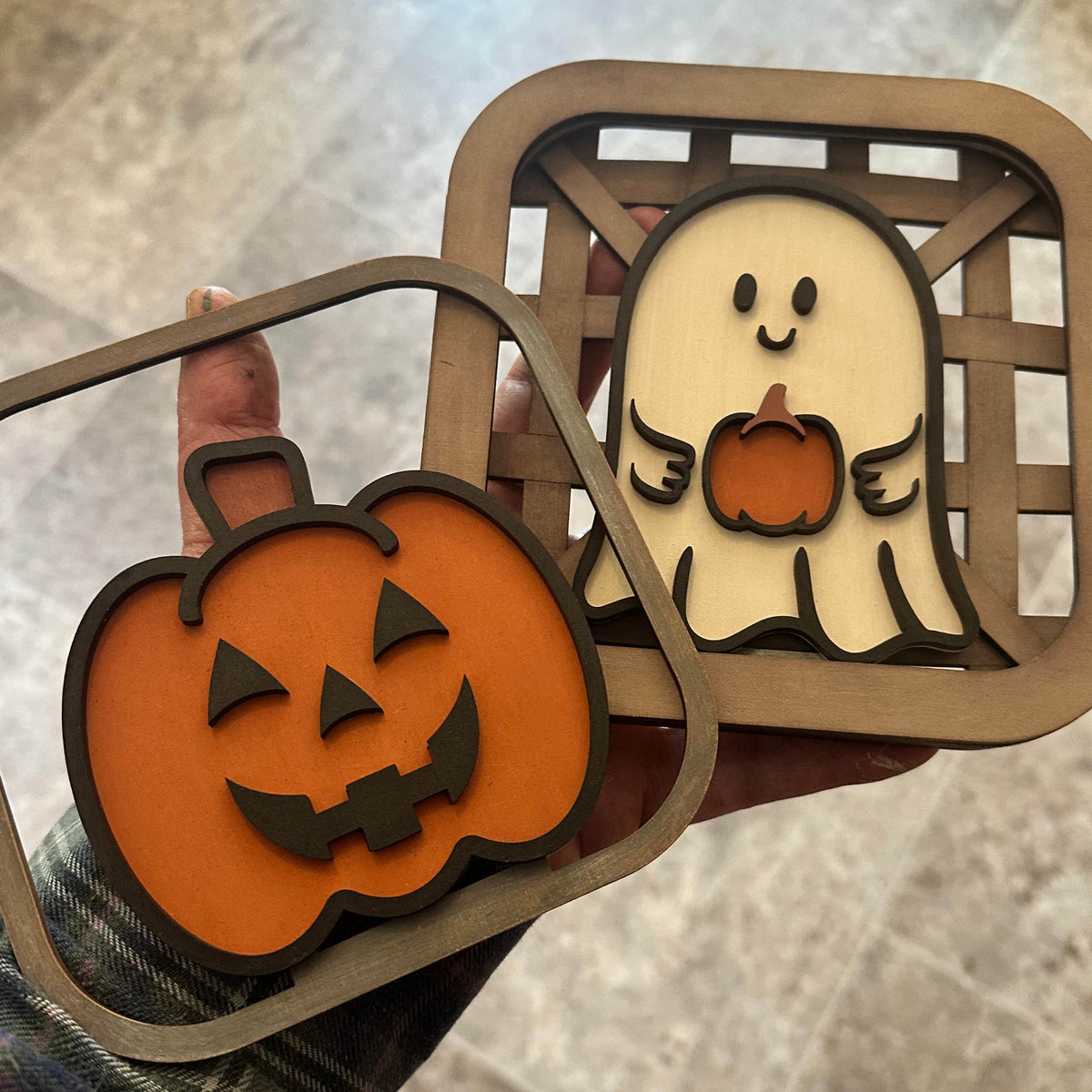 Interchangeable Tobacco Basket Inserts - Ghost and Jack O Lantern | Laser Cut SVG Files
