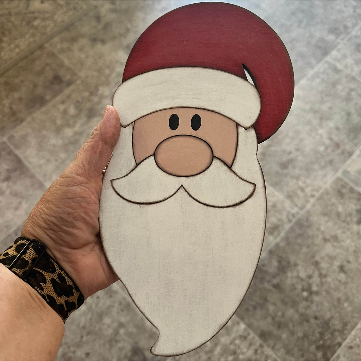 Tall Santa Face - Curved Hat | Laser Cut SVG File
