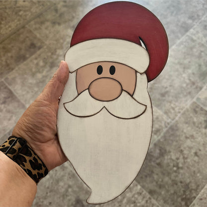 Tall Santa Face - Curved Hat | Laser Cut SVG File