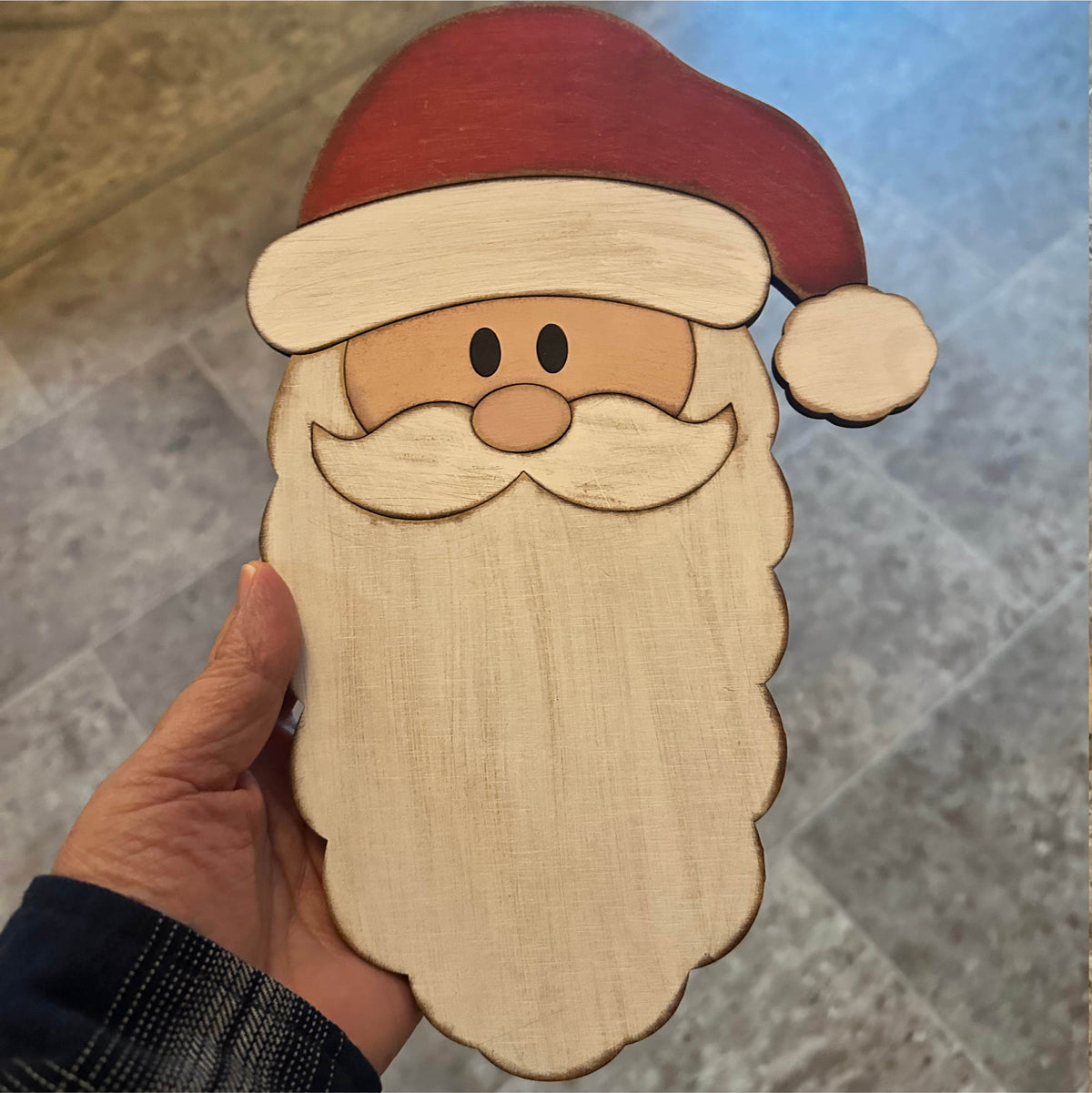 Tall Santa Face - Long Beard | Laser Cut SVG File