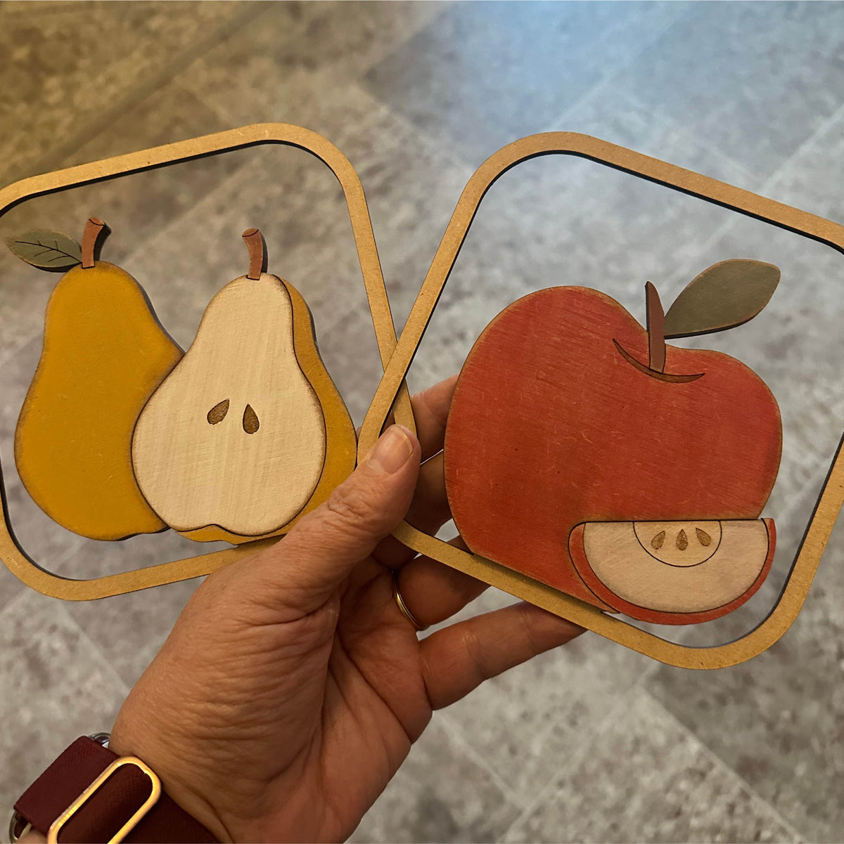 Interchangeable Tobacco Basket Inserts - Apple and Pear | Laser Cut SVG Files