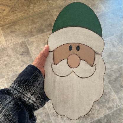 Tall Santa Face - Rounded Hat | Laser Cut SVG File