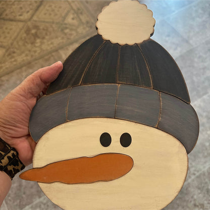 Knit Hat Snowman Face | Laser Cut SVG File
