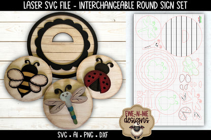 Interchangeable Frame with 3 Designs | Laser Cut SVG File