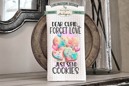 Valentine Heart Cookies - Kitchen Towel Sublimation Designs
