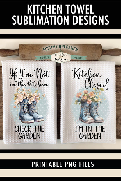 Garden Boots - Kitchen Towel Sublimation Designs