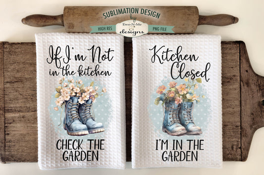 Garden Boots - Kitchen Towel Sublimation Designs