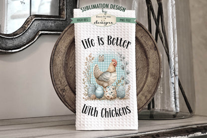Spring Chicken - Kitchen Towel Sublimation Designs