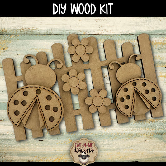 Ladybug Daisy Fence | DIY WOOD KIT