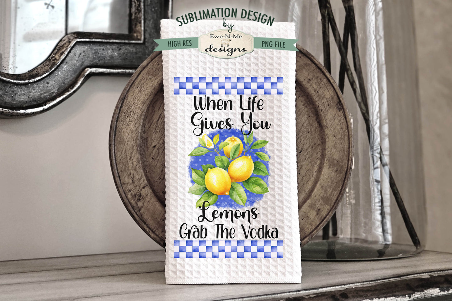 Funny Lemon Towel Designs - Kitchen Towel Sublimation Designs