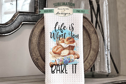 Floral Rolling Pins Bread and Pie - Kitchen Towel Sublimation Designs